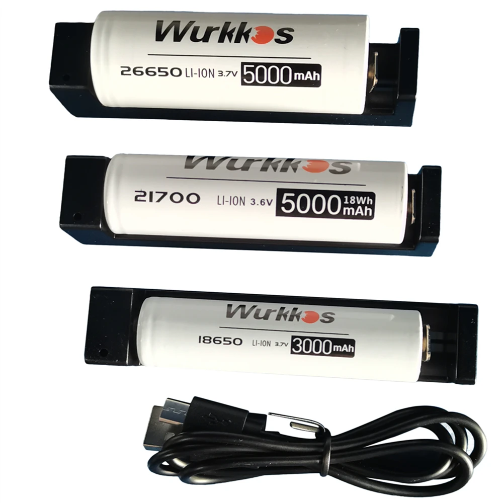 Wurkkos Battery Charger for Li-ion 18650 21700 14500 Rechargeable Battery Universal Charger USB Charger For Battery