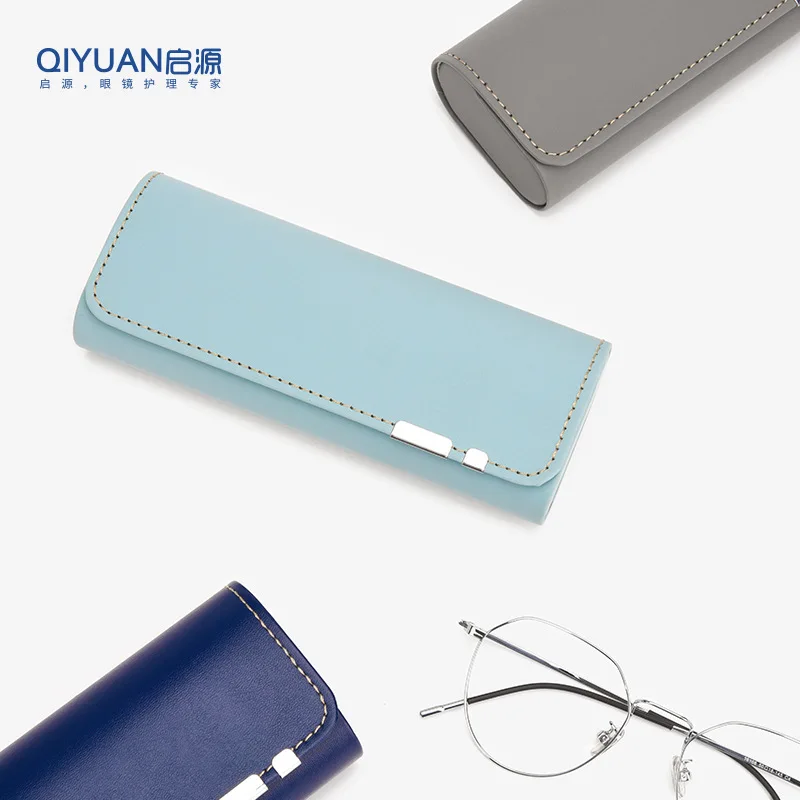 British Style Magnetic Spectacle Case New Leather Fashion Myopia High-end Unisex Spectacle Case Handmade Eye Spectacle Case