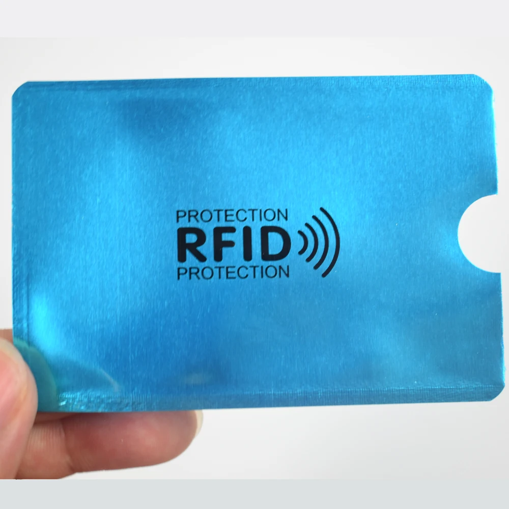 1pc Anti Rfid Wallet Blocking Reader Lock Bank Card Holder ID Bank Card Case Protection Metal Credit NFC Holder Aluminium