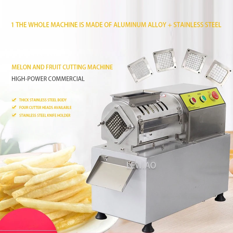 

New Electric French Fries Cutting Machine Commercial Fully Automatic Sweet Potato Cucumber Potato Taro Cutting Machine