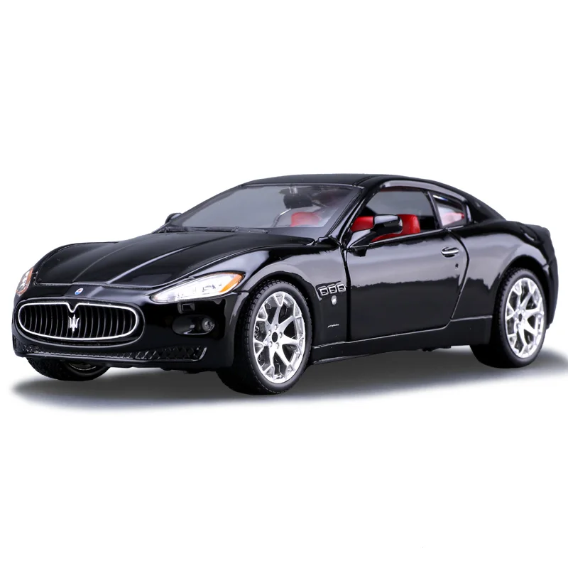 Bburago 1:24 Maserati Quattroporte black alloy car model collection gift toy die-cast model Christmas gift