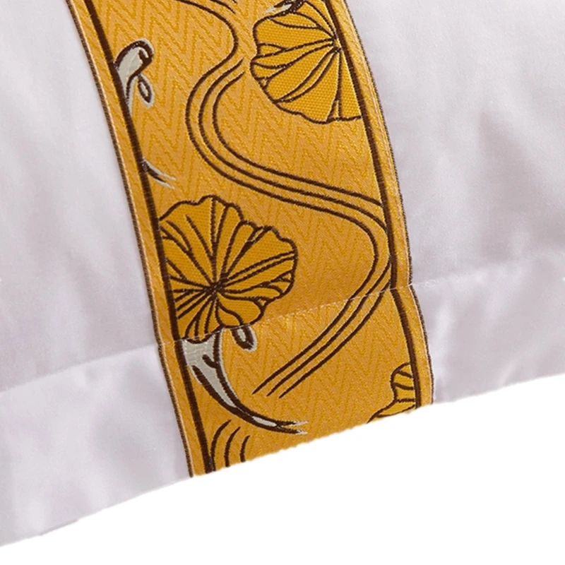 White Hotel Pillow Case 100% Satin Cotton Increase Density Striped Pillow Cover One Pair Pillowcases 55x85cm Size