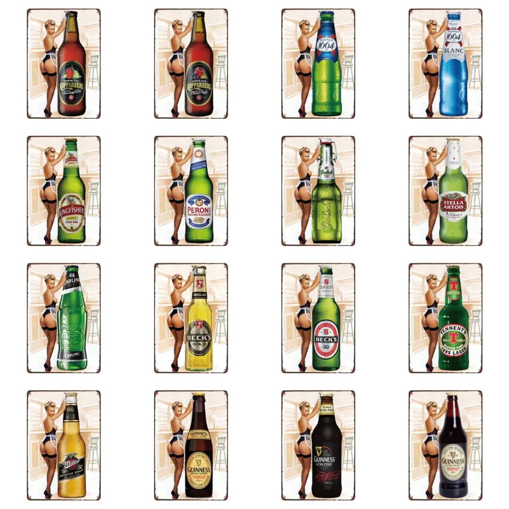 Havana Club Miller High Life Metal s Beer Becks Peroni Club Plaque Iron Painting Man Cave Wall Stickers Retro Pub Cafe