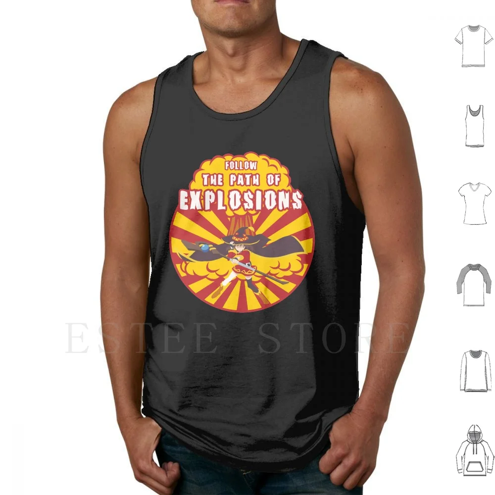 Path Of Explosions Tank Tops Vest Sleeveless Konosoba Kono Subarashii Sekai Megumin Crimson Demon Aqua Anime