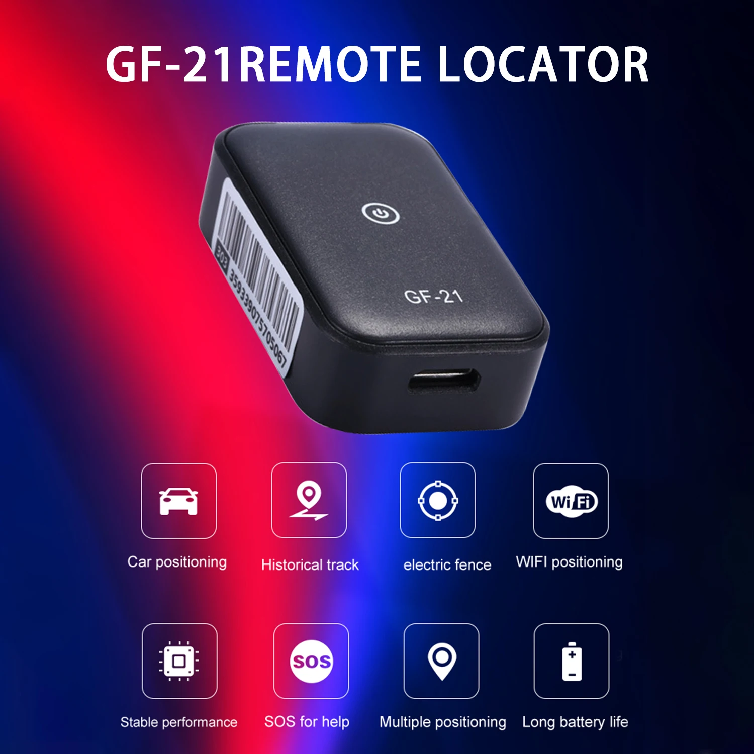 GF21-Traqueur de voiture GPS, localisateur à distance, véhicule anti-perte, multifonction, suivi en temps réel, mini appareil magnétique