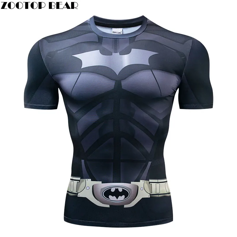 3D printed T Shirt Men Compression shirt Short Sleeve Tshirt Anime Top Breathable Male T Shirts Fitness Bodybuilding Tights