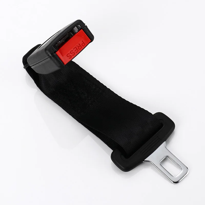 Car Seat Belt Extender Safety Seatbelt 30cm Long-lasting Black Seatbelt Extender Car Auto D Type With Safety Buckle