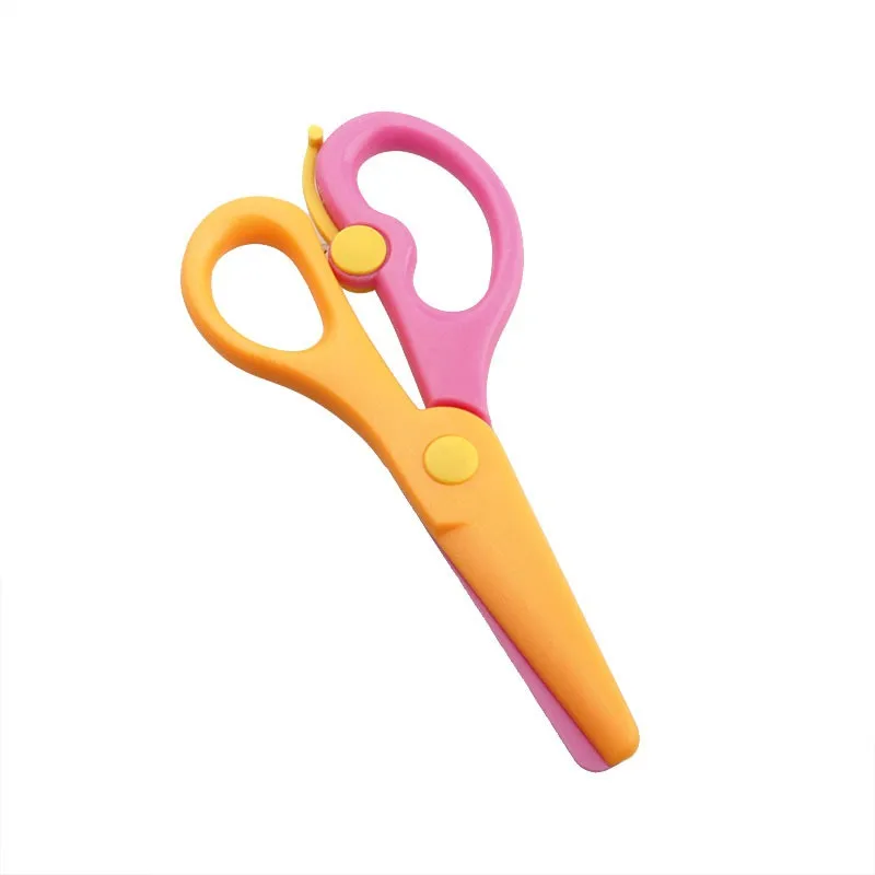 Children Colored Safe Mini Plastic Scissors Student Fashion Stationery Home Kindergarten Kids DIY Paper Cutting Tool