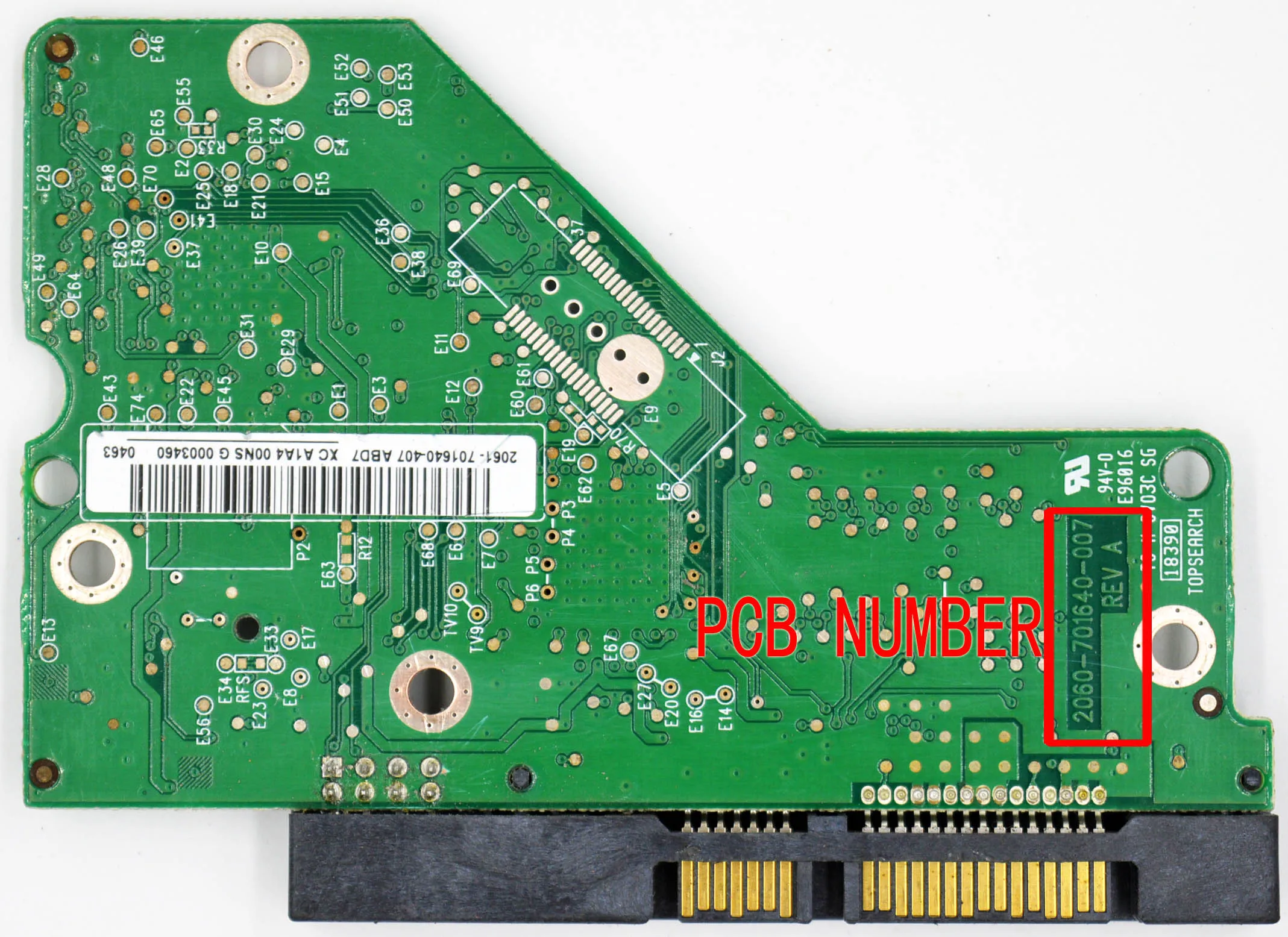 Imagem -03 - Placa de Circuito Pcb Hdd para wd 3.5 Sata 2060701640007 Rev a 2061-701640507 2061-701640407 2061-701640-x07 2061-701640807