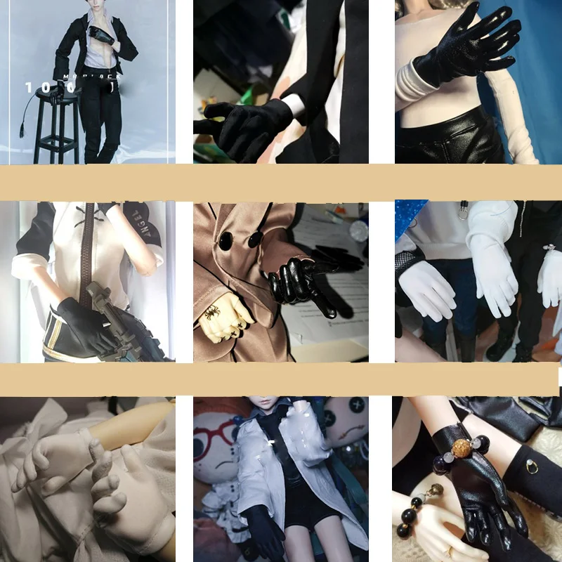 1/4 1/3 Scale BJD Doll Accessories Vintage Knitted or PU Gloves For BJD/SD MSD SD13 Girl SD17 SSDF Strong Uncle C1039