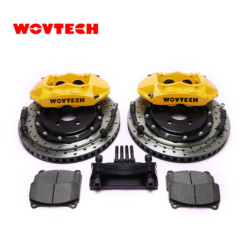 Brake System High Performance GT4 Brake Yellow Caliper with 345*28mm Rotor Disc for Audi A6 2013 18 inch Rear Wheel