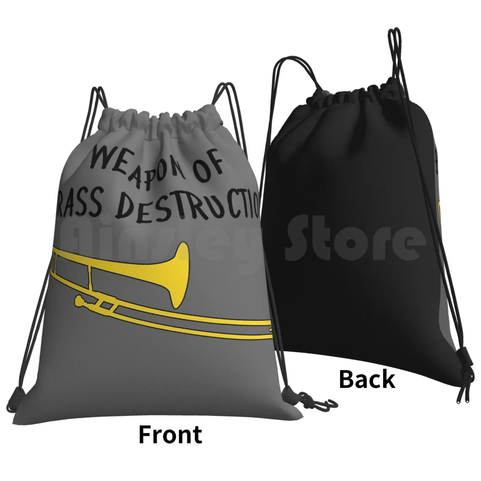 Funny Trombone Gift , Marching Band , Concert Band-Weapon Of Brass Destruction Outdoor Hiking Backpack Waterproof Camping