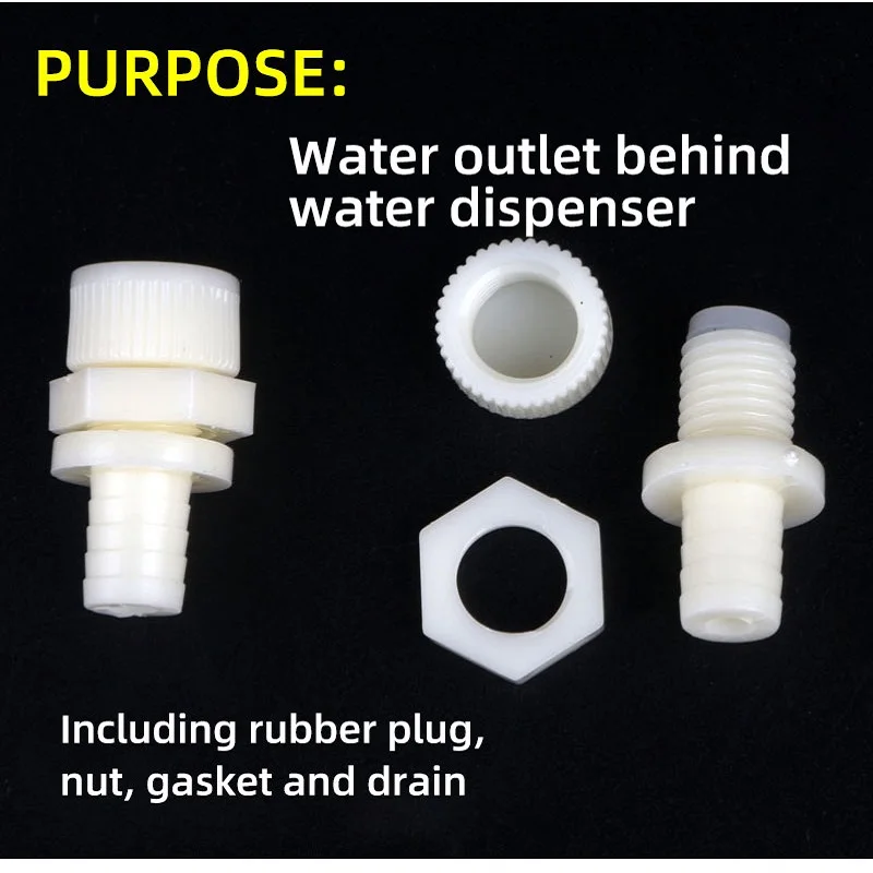 Water dispenser blowdown valve pipeline machine water blockage blowdown outlet plug drain valve waste water silica gel plug nut