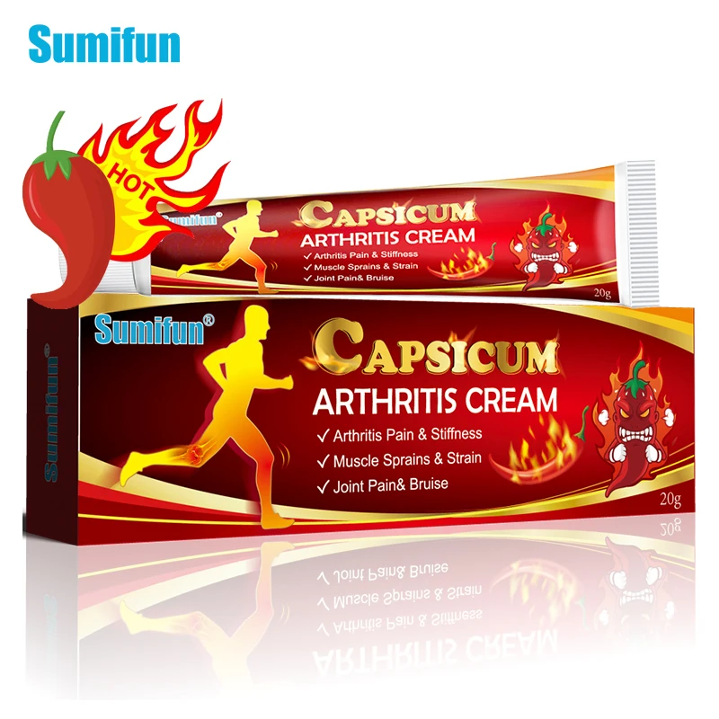 

1Box Sumifun Hot Pepper Pain Relief Cream Capsicum Arthritis Ointment Rheumatoid Arthritis Joint Knee Chinese Medicine Plaster