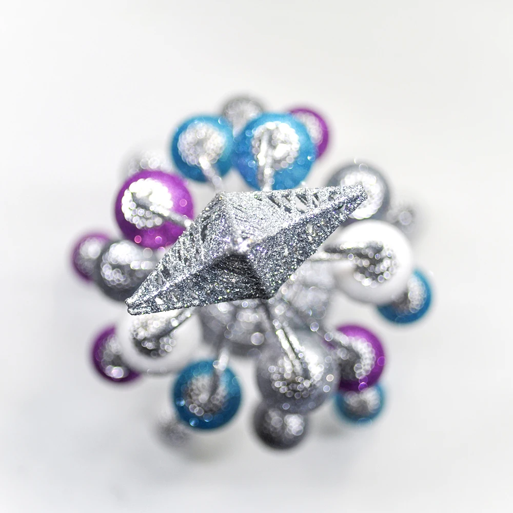 Decoração de árvore de ferro com presente para crianças, decoração de árvore de ferro com bolas, torre, casamento, natal