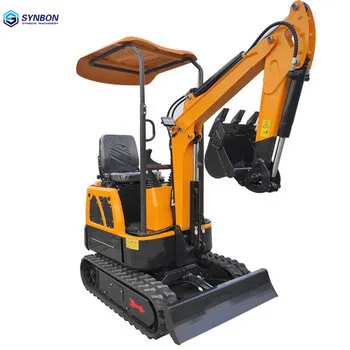 SYNBON  Farm Digger 1Ton Hydraulic Mini Crawler Excavator Small Digger Farm Garden Construction  Desilting Machine