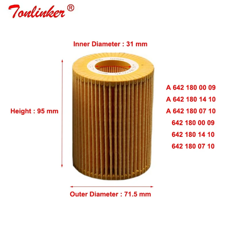 Oil Filter A6421800009 1 Pcs For Mercedes Benz W463 X164 2006-/X204 2008-/W164 2005-2011/W251 V251 2005-/W221 2005-2012 Model