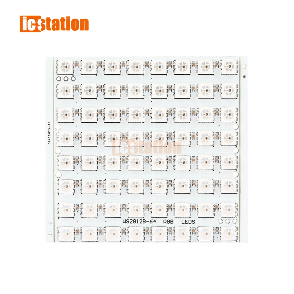 WS2812B 8*8 8X8 64 bits RGB LED Light Matrix 5050 WS2812B Board With Integrated Driver RGB Light Dot Matrix