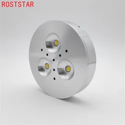 1PCS Dimmable 3X1W Warm White/Cold White Aluminum LED Cabinet Light puck light led down light 1pcs/lot