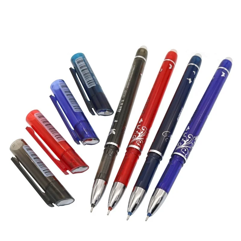 4 Pcs Erasable Gel Ink Is Blue Red Dark Blue and Black Ink Writing Neutral Pen