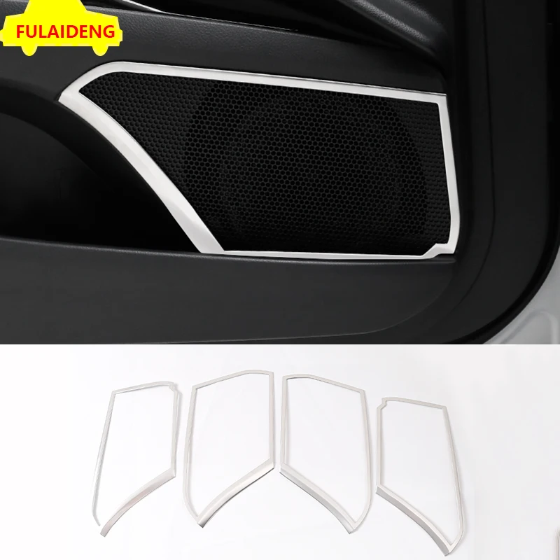 

4psc For Toyota Camry 2018 stainless steel Interior Door Speaker Decoration cover Trim Car Styling Accessories