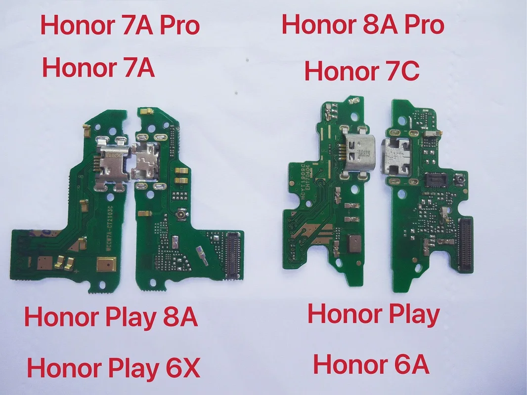 Charging Port Connector Board Parts Flex Cable With Microphone Mic For Huawei Honor Play 8A 7A 7C 7X 7S 6A 6C 6X 5C Pro