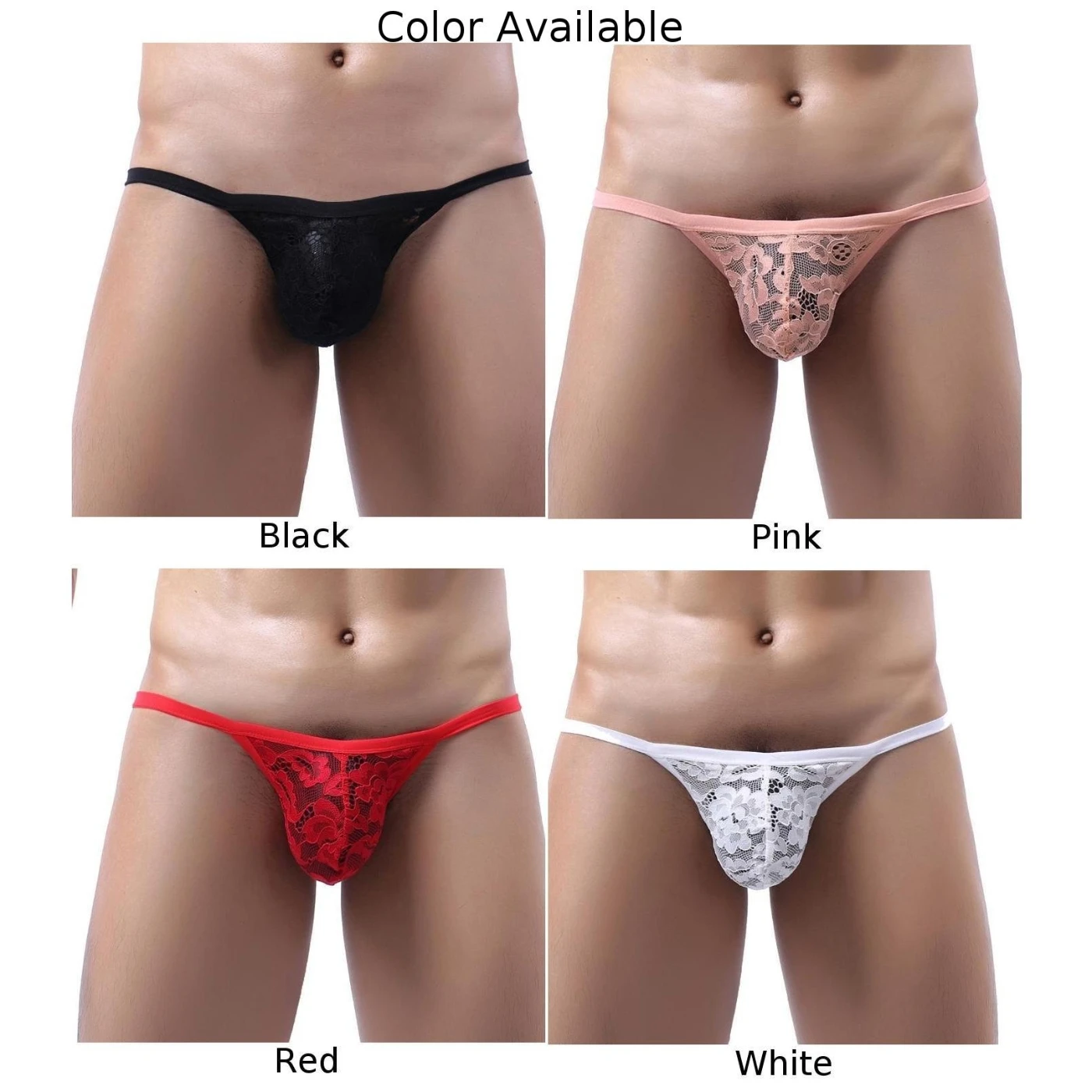 Sissy-Sous-vêtements en dentelle florale pour hommes, lingerie gay 7.0, caleçon évidé, poudres de pénis, tongs à dos en T, bikini pour hommes, slips