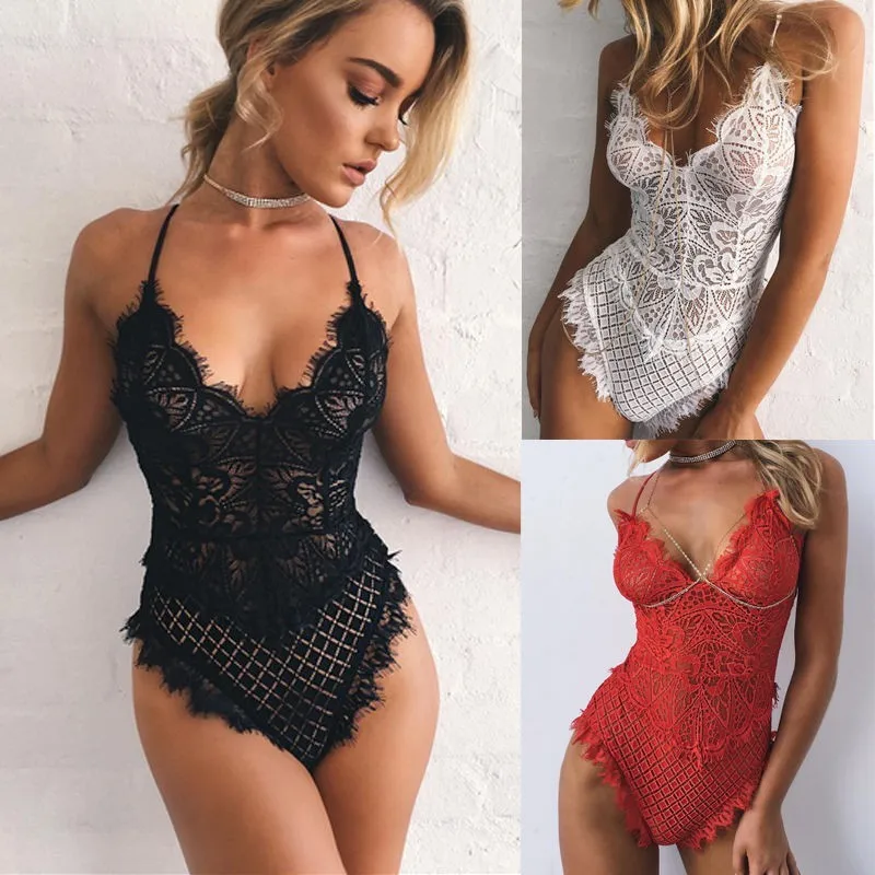 

Women hot erotic for body Lady Sexy Lingerie Lace Babydoll erotic Underwear Nightwear sexy costumes Teddy catsuit plus size XL