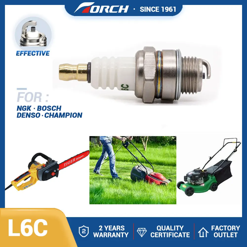 Spark Plugs Torch L6C for BM6A L7T BPMR7A RCJ6Y RCJ7Y WSR5F Trimmer Blower Chainsaw STIHL TS400 TS410 TS420 TS460 and 017 MS170