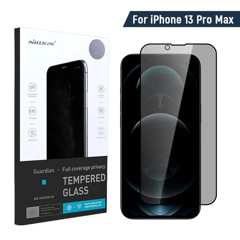 

For iPhone 13 Pro Glass For iPhone 14 Pro Max NILLKIN Privacy Protection Tempered Glass For iPhone14 Pro/14 Max Screen Protector