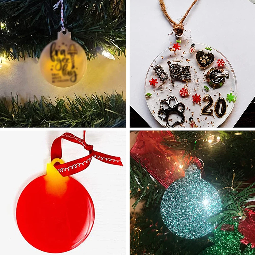 Bola De Natal Pingente De Silicone Molde, Chaveiro Redondo, Resina Epóxi UV, Moldes De Gesso, Artesanato DIY, Molde De Decoração Da Árvore