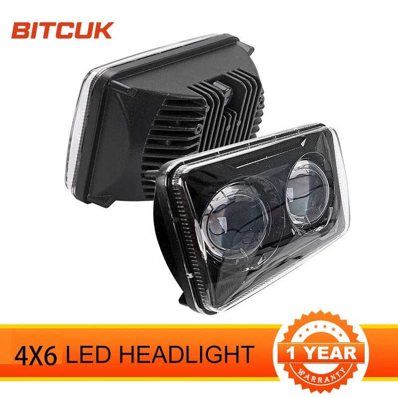 4x6 LED Headlight Car light Sealed High Beam Replacement  for Feightliner Oldsmobile Cutlass H4656 H4666 H6545 H4651 H4652