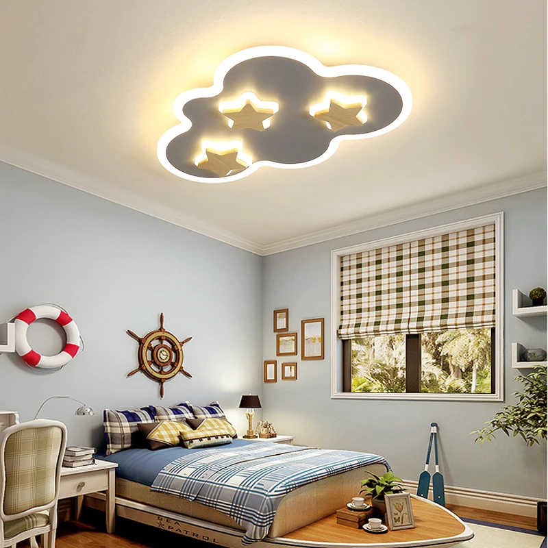 

LED Ceiling Lights Creative Clouds and Stars Kid Lighting Bedroom Room Ceiling Lamp Mounted 110V 220V