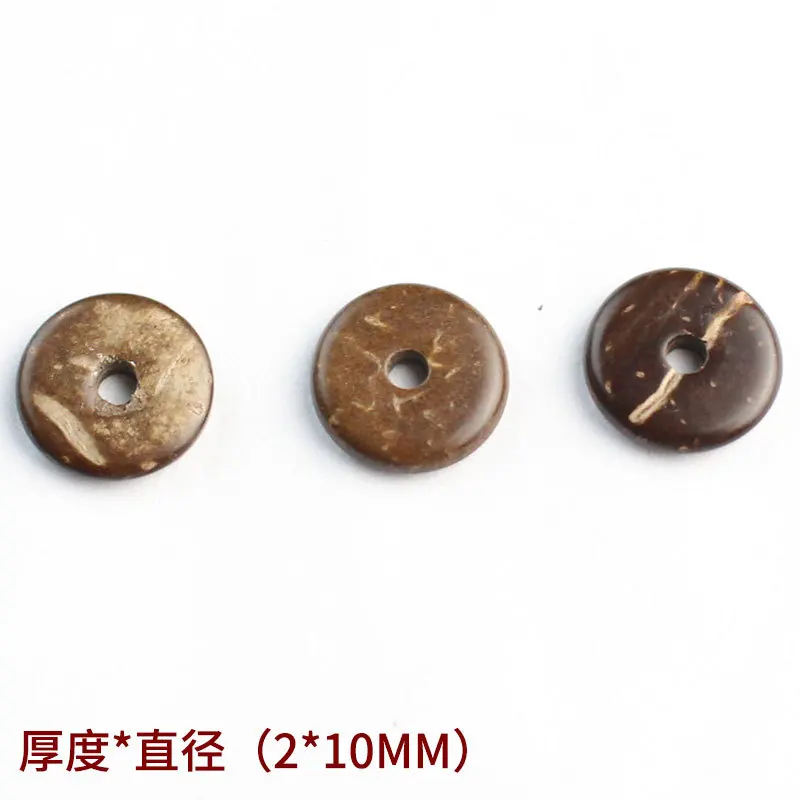 Natural Coconut Shell Flat Round Beads Spacers Charms Spacer Beads lot Original color for DIY Bracelet Jewelry Making 6/8/10mm