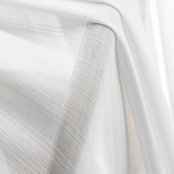 High Quality White Striped Vertical Tulle Curtains For Living Room Window Home Decor Sheer Bedroom Curtains Voile Custom Drapes