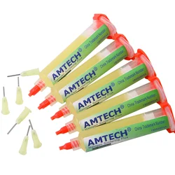 AMTECH-Pasta de solda não limpa para soldagem, fluxo avançado de óleo, graxa, pasta de reparo de solda, 100% original, NC-559-ASM, BGA, PCB, 10cc