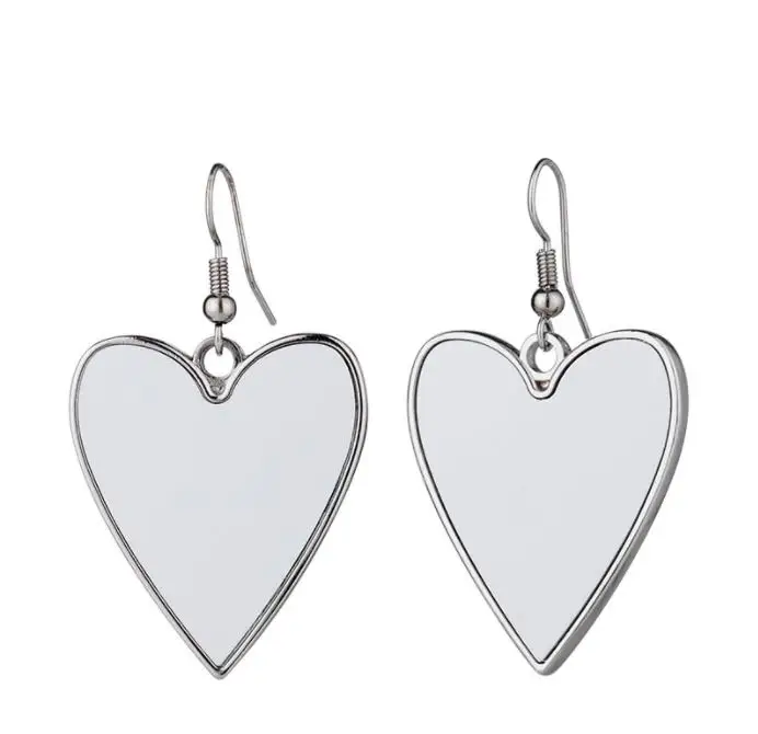 

Sublimation Earrings Metal Sublimation Blanks Pendant DYE Customize Gift White Blank Earring Thermal Transfer Creative Gift SN