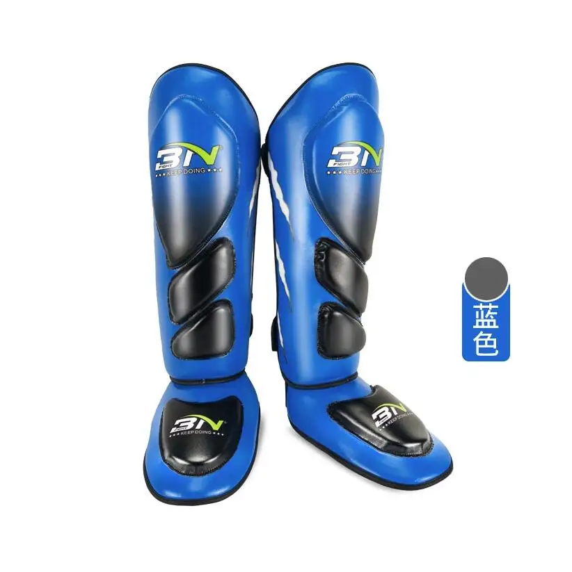 BN Thicker Boxing Shin Guards, EVA Full Protection, Muay Thai, Sanda Kick, Kick Leg Warmers, Taekwondo Ankle Guard