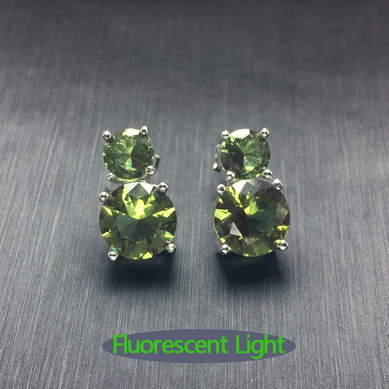 FFGems 100% 925 Silver Earrings Sterling Zultanite Stone Color Change Fine Jewelry For Women Wedding Party Gift Wholesale