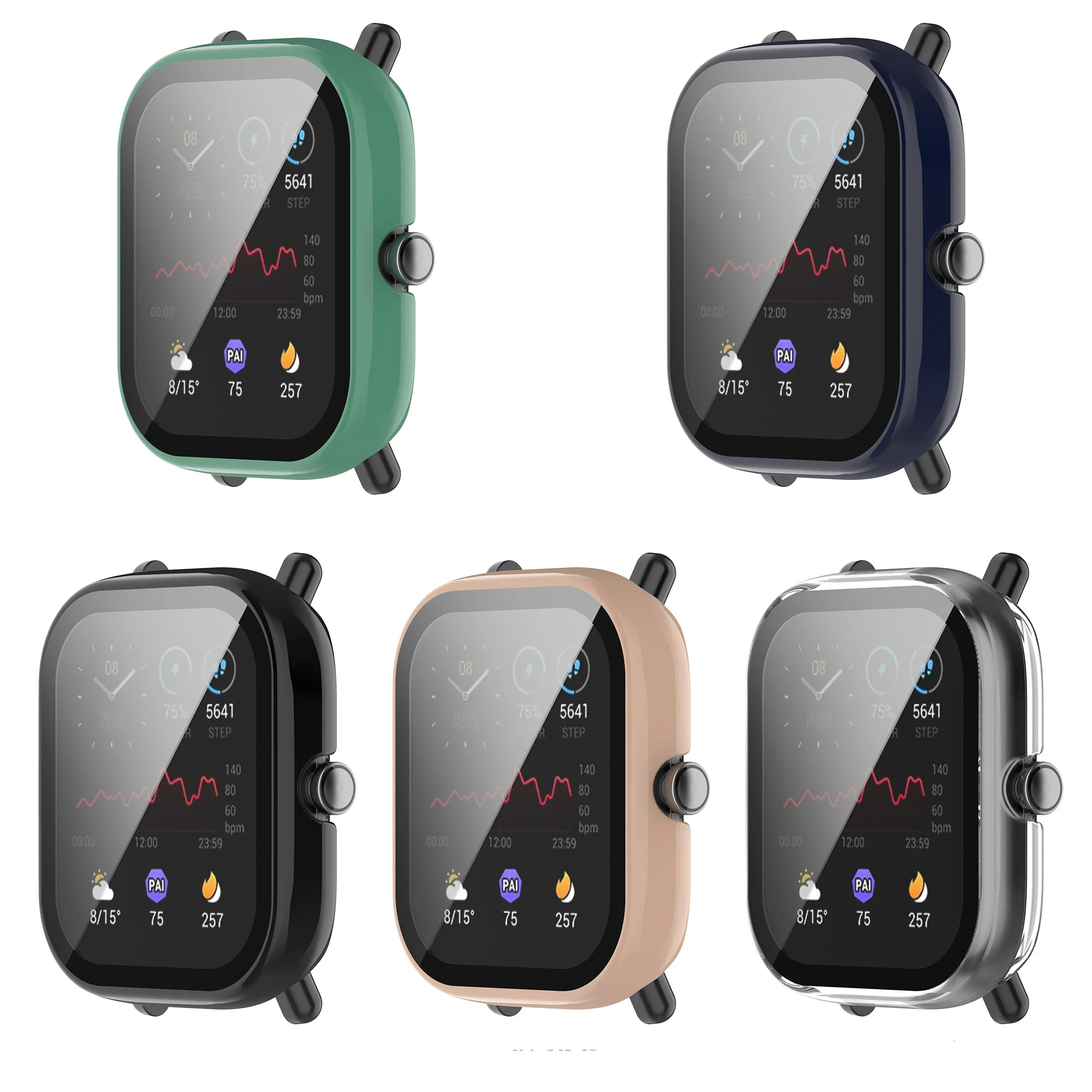 TPU Screen Protector Case For Xiaomi Huami Amazfit GTS 2 mini  Colorful Protector Case Cover For Amazfit GTS2 mini Case+Film