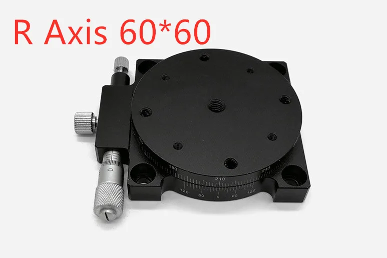 

R Axis 60*60 Precision Displacement Platform RS60-L Manual Fine Adjustment Rotary Table