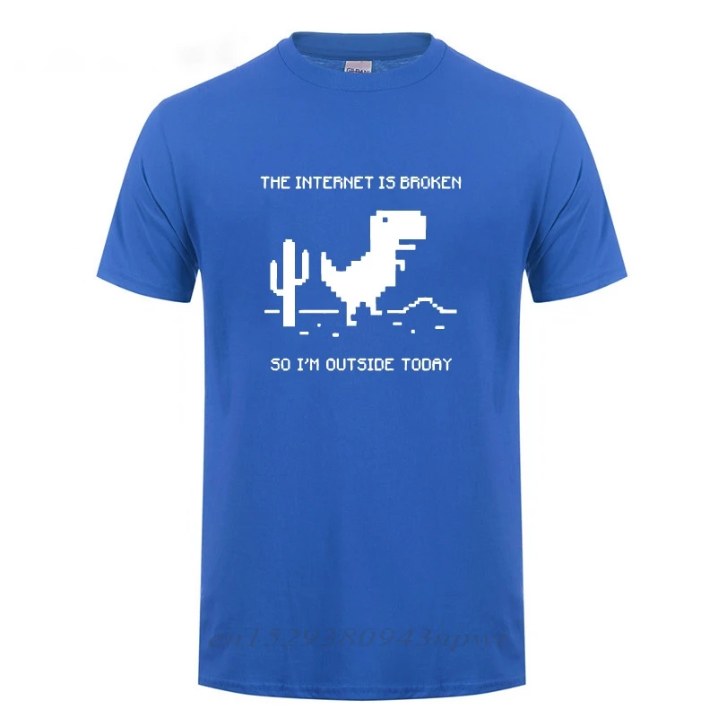 Camiseta de dinosaurio de la página Web de Internet está rota, regalo de cumpleaños divertido para hombres, novio, marido, programador, Camisetas Geek