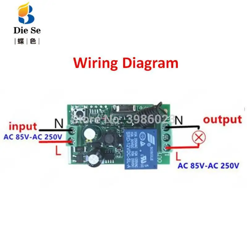 433 MHz Telecomando universale senza fili AC 110 V 220 V 1CH Relè e trasmettitore rf Telecomando Garage/cancello/Luce/Ventola/Elettrodomestico