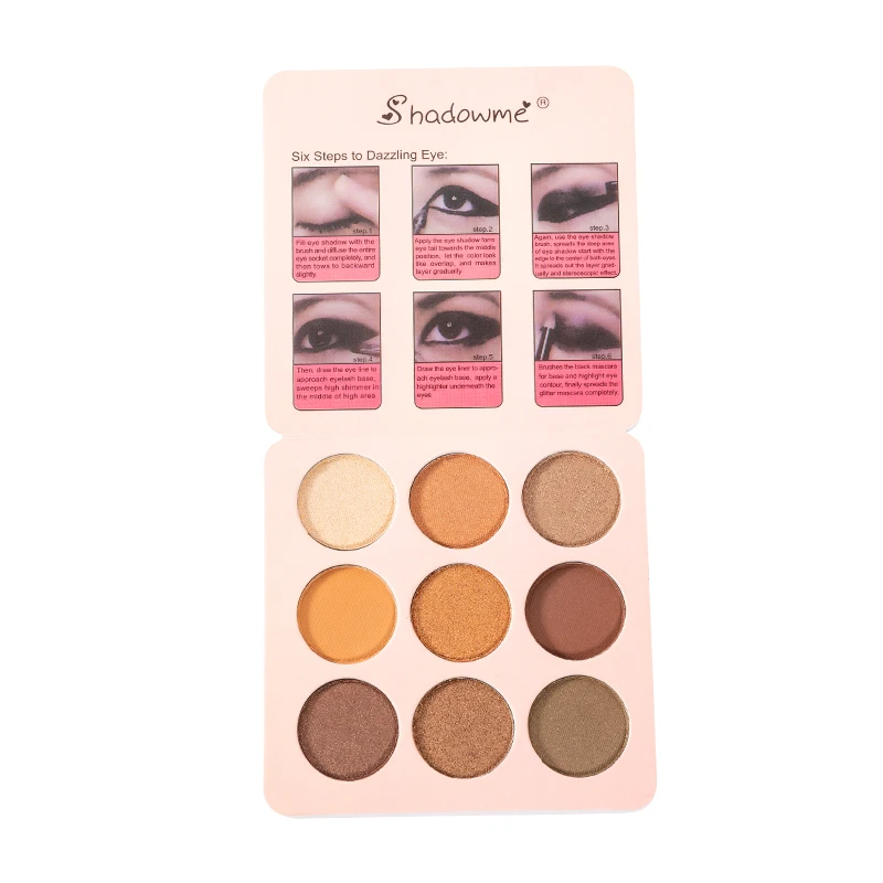 4/9 Farbe matte Lidschatten-Palette nackte Mineralien profession elle Lidschatten Puder Pigment kosmetische wasserdichte Make-up-Palette Dropshi