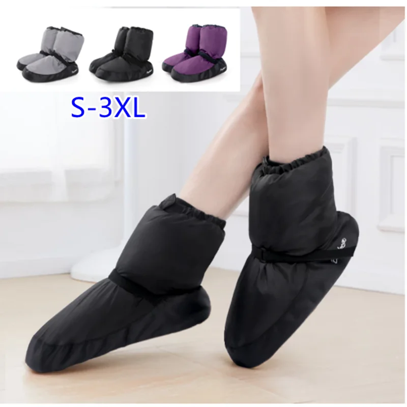 Botas de Ballet de invierno para niños y adultos, zapatos de baile nacional, baile moderno, ejercicios de calentamiento, calentadores, botines de