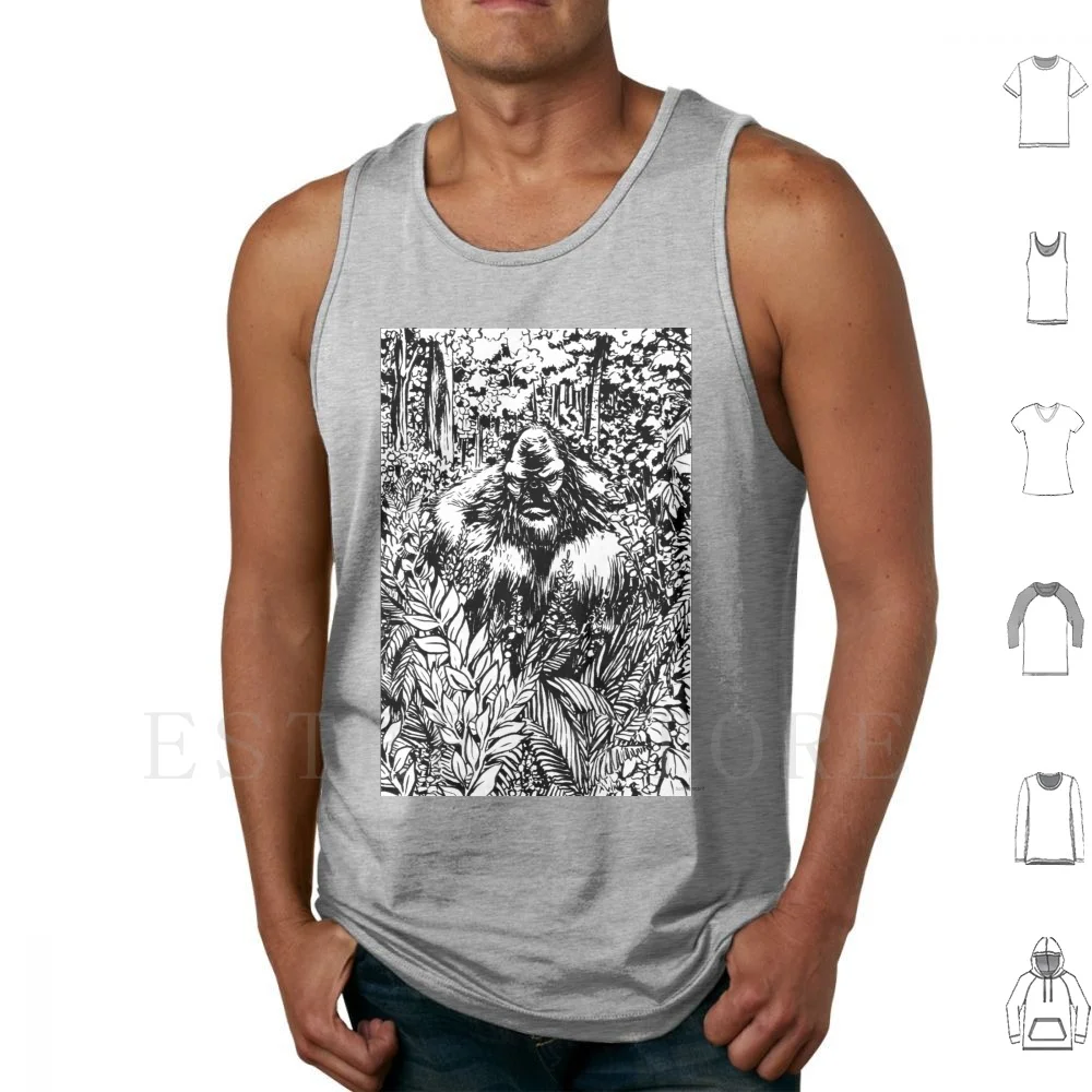 Northwest Squatching Tank Tops Vest Sleeveless Sasquatch Bigfoot Squatch Forest Woods Camo Pnw Pdx Pacific Northwest