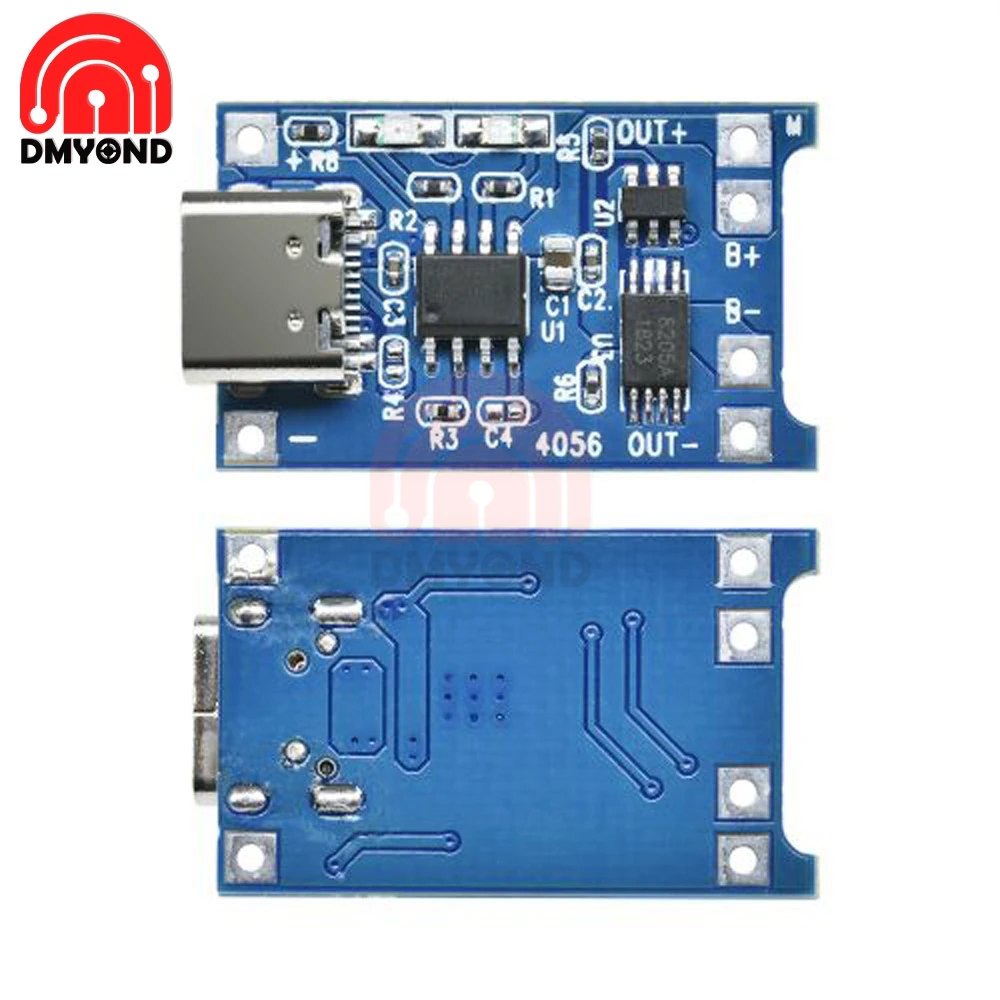 Type-c/Micro/Mini USB 5V 1A 18650 TC4056A Module de chargeur de batterie au Lithium avec Protection double fonctions 1A Li-ion