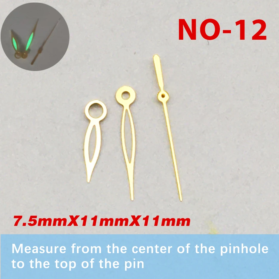 N  pointer watch accessories super bright blue, green and gold pointer suitable for NH35 movement pointer, NH36