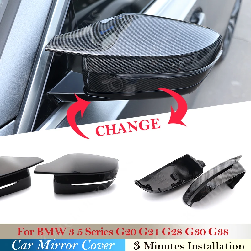 

For BMW 3 5 7 8 Series G20 G21 G28 320d 330e 330i G30 G38 G11 G12 G15 G16 Car Side Wing Mirror Cover Rear View Caps