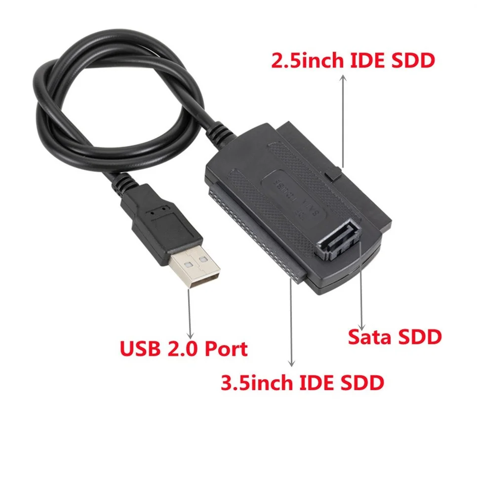 BGGQGG 3-in-1 USB 2.0 To IDE / SATA 2.5